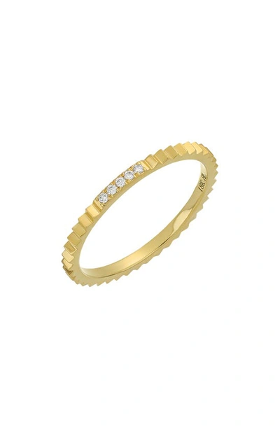 Bony Levy Cleo Diamond Stacking Ring In 18k Yellow Gold