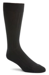 Pantherella Pembrey Solid Dress Socks In Black
