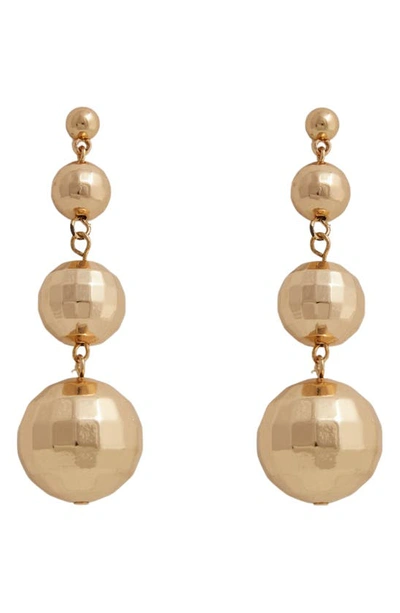 Petit Moments Donna Disco Ball Drop Earrings In Gold