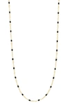 Bony Levy 14k Gold Enamel Chain Necklace In 14k Yellow Gold Black