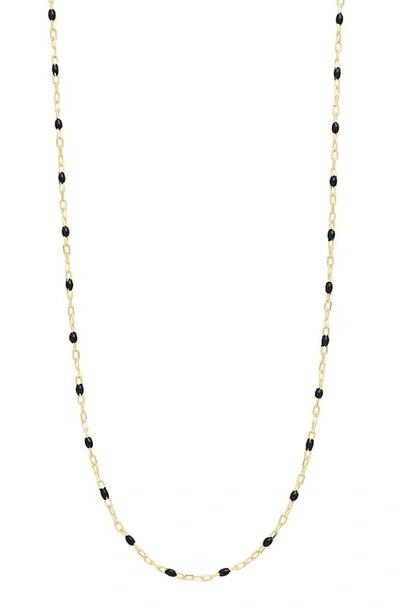 Bony Levy 14k Gold Enamel Chain Necklace In 14k Yellow Gold Black