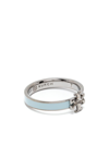 Tory Burch Kira Stackable Enamel Ring In Blue