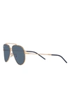 Ray Ban Sunglasses Unisex Aviator Reverse - Rose Gold Frame Blue Lenses 59-11