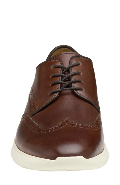 Johnston & Murphy Hennings Wingtip Derby In Mahogany Full Grain