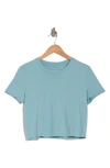 Bella+canvas Crop T-shirt In Mineral Blue