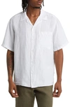 Nn07 Julio 5706 Convertible-collar Linen Shirt In White