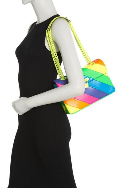 Kurt Geiger Brixton Lock Leather Convertible Bag In Rainbow Multi