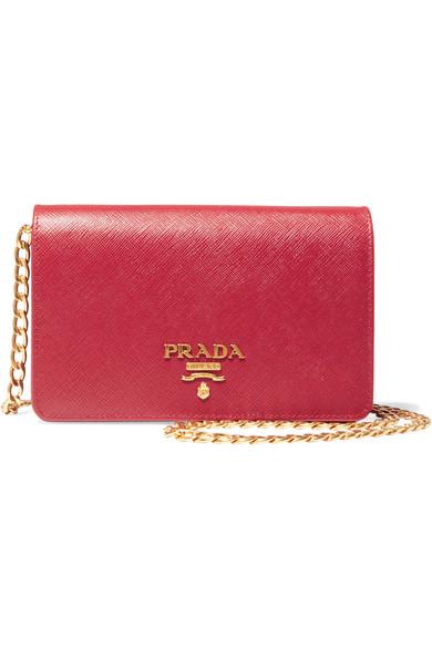 prada textured leather shoulder bag