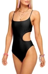 Ramy Brook Blythe Cutout One-piece Swimsuit In Black