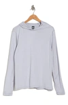 90 Degree By Reflex Hooded Pullover In Heather Silver Grey