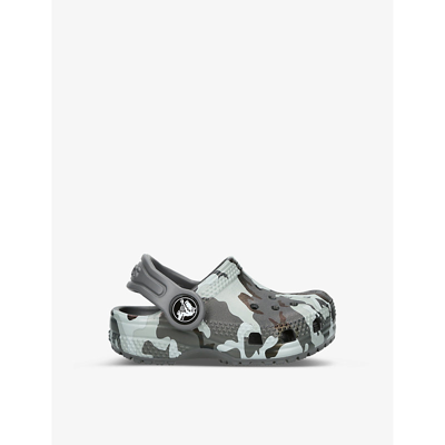 Crocs Kids' Classic Camo-print Rubber Clogs 6 Months-5 Years In Black