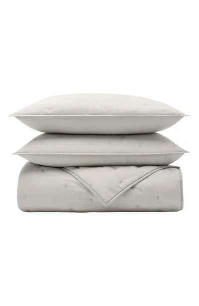 Boll & Branch Organic Airy Voile Quilt Set In Pewter