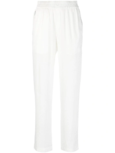 Casablanca Monogram Jacquard Silk Trousers In White