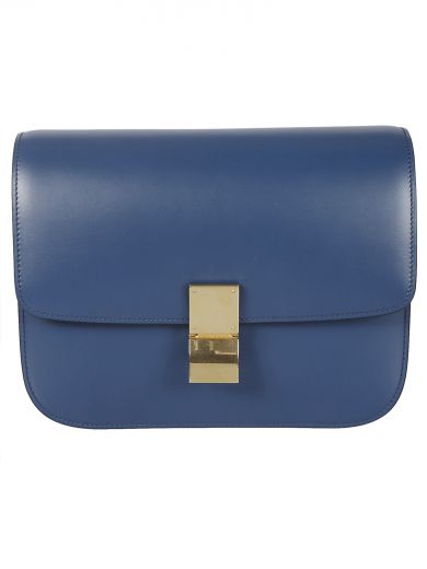 Celine Classic Box Medium Shoulder Bag In Petrol | ModeSens