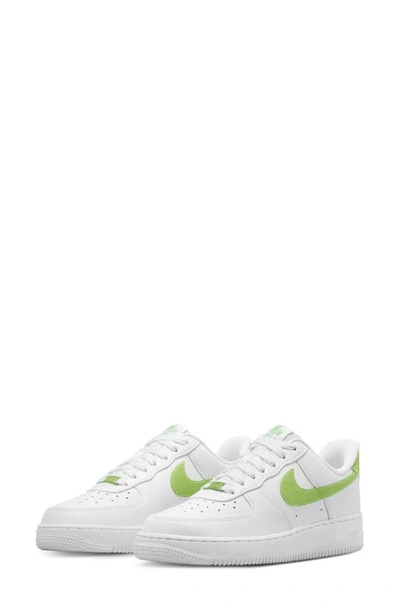 Nike Air Force 1 '07 Sneakers In Triple White And Green