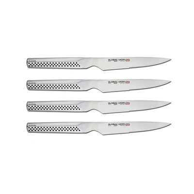 Global Ukon 4 Piece Steak Knife Set In Silver