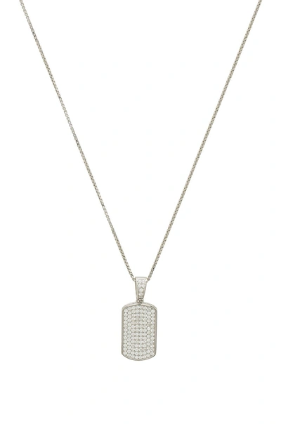The M Jewelers Ny The Mini Dog Tag Necklace In Sterling Silver
