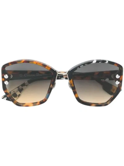 Dior Oversized Sunglasses In Brown
