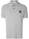 Stone Island Logo Polo Shirt In Grey