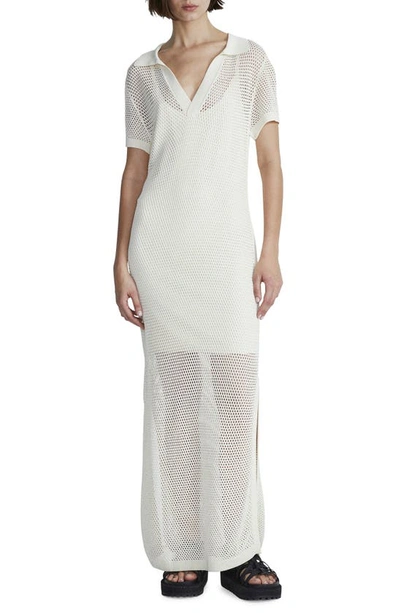 Rag & Bone Women's Leah Netted Polo Maxi Dress In Vanilla