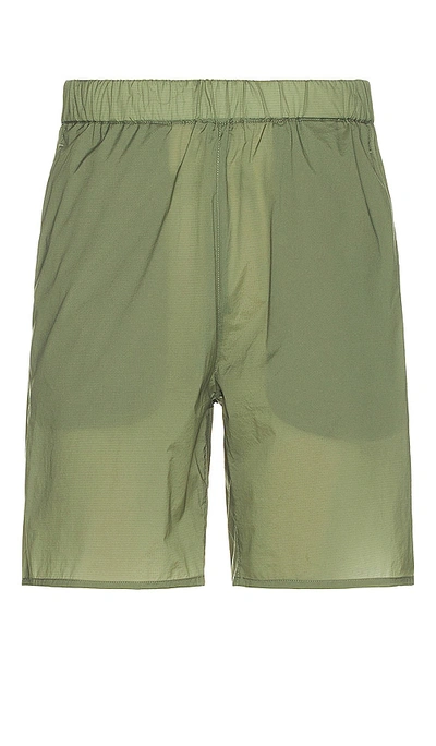 Norse Projects Poul Logo-print Track Shorts In Green