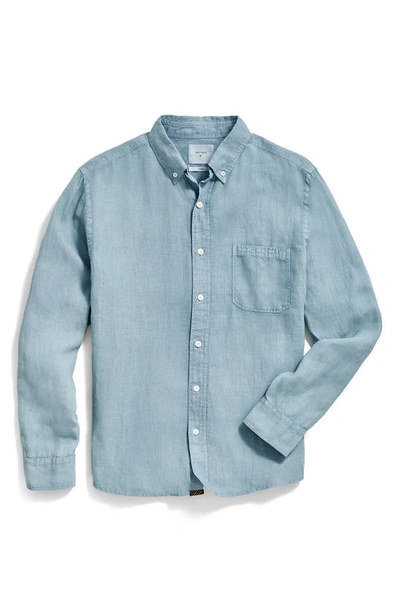 Billy Reid Tuscumbia Standard Fit Linen Button-down Shirt In Denim Blue