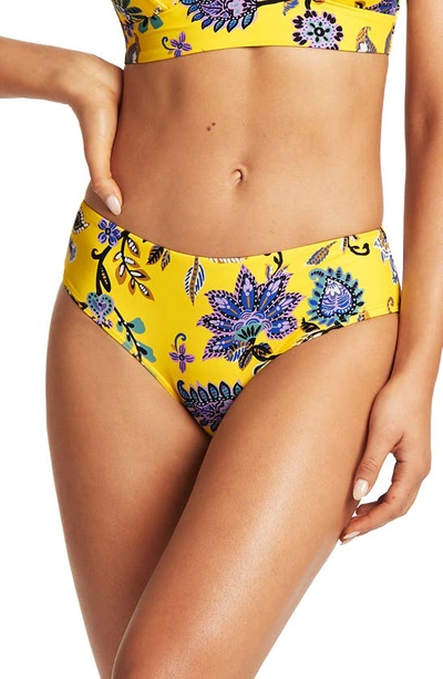 Sea Level Mid Bikini Bottoms In Citrus