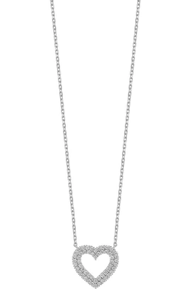 Bony Levy Bardot Diamond Heart Pendant Necklace In 18k White Gold