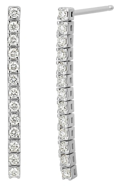 Bony Levy Bardot Diamond Linear Drop Earrings In 18k White Gold