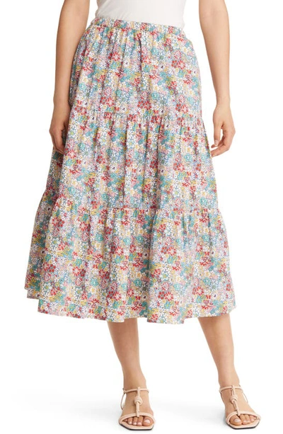 Nordstrom Matching Family Moments Floral Cotton Skirt In Blue Fair Wildflowers