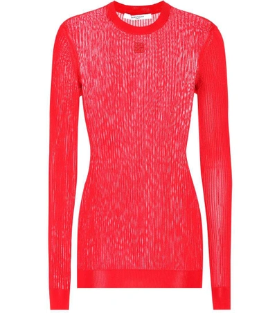 Givenchy 4g Knitted Sweater In Red