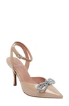 Linea Paolo Heart Ankle Strap Pointed Toe Pump In Maple Sugar