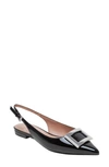 Linea Paolo Delica Slingback Pointed Toe Flat In Black