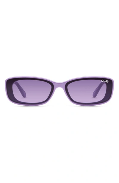Quay Vibe Check 62mm Small Square Sunglasses In Purple,purple