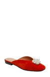 Lisa Vicky Glow Imitation Pearl Mule In Burnt Ochre