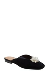 Lisa Vicky Glow Imitation Pearl Mule In Black