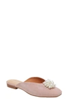 Lisa Vicky Glow Imitation Pearl Mule In Blush