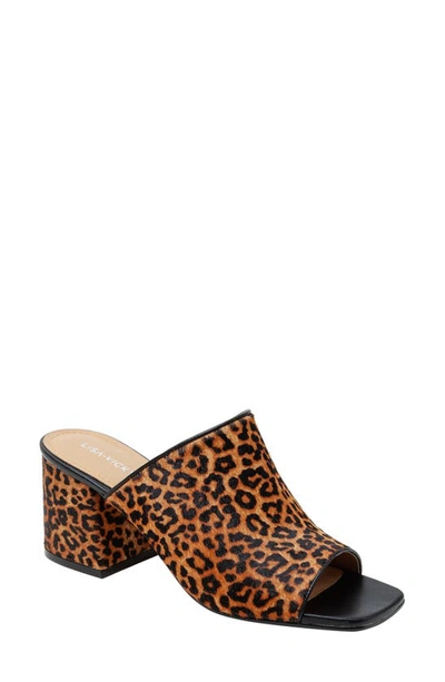 Lisa Vicky Ideal Genuine Calf Hair Open Toe Mule In Leopard Haircalf