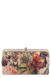 Hobo 'lauren' Leather Double Frame Clutch In Botanical Floral