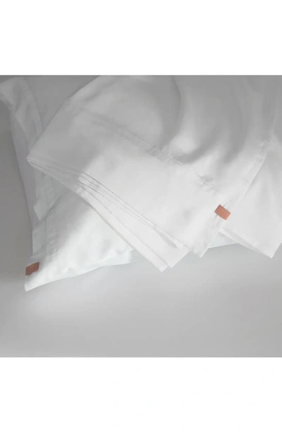 Lunya Washable Silk Flat Sheet In Tranquil White