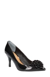 J. Reneé Premita Embellished Pointed Toe Pump In Black Patent