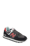 New Balance 574 Rugged Sneaker In Black/ Red