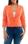 Nina Leonard Cropped Blazer In Mango