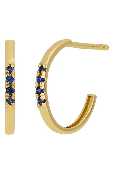 Bony Levy 18k Yellow Gold Hoop Earrings In 18k Yellow Gold - Sapphire
