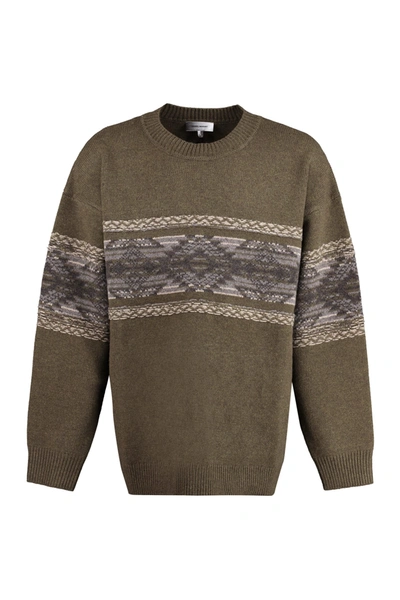 Isabel Marant Alrick Crew-neck Wool Sweater In Green