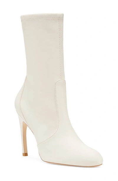 Stuart Weitzman Luxecurve 100 Stretch Bootie In Seashell