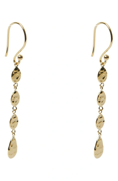Argento Vivo Hammered Linear Drop Earrings In Gold