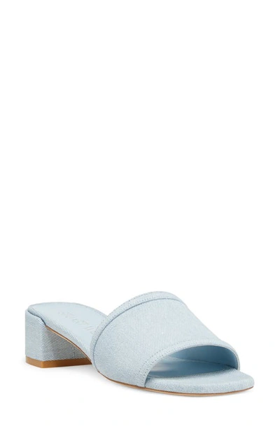 Stuart Weitzman Cayman 35 Block Slide Sandal In Light