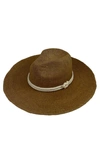 Marcus Adler Straw Panama Hat In Dark Tan