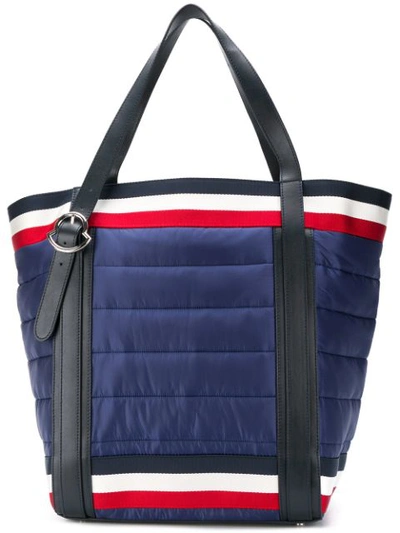 Moncler Amalgi Padded Tote In Blue